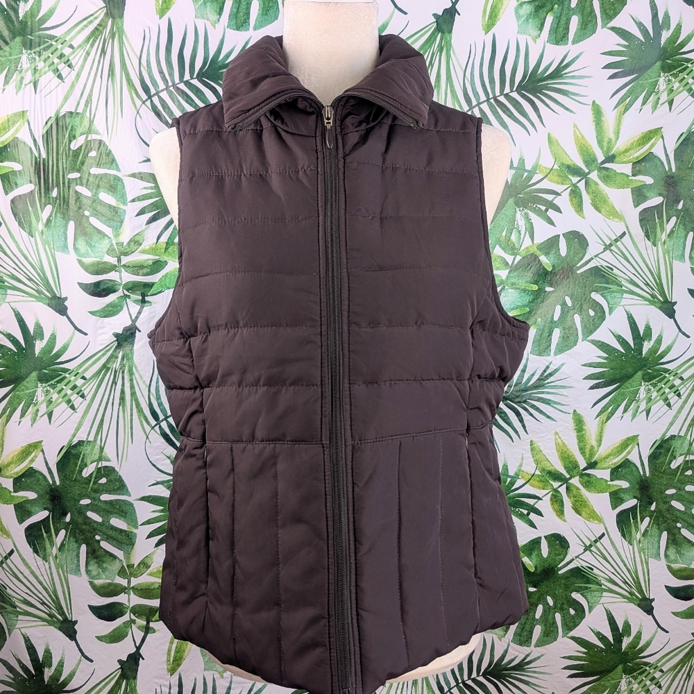 Kenneth Cole Reaction Gilet Dark Brown Puffy Vest (Size: Large)